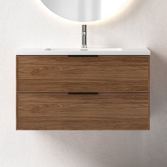 Essence 90 valnøtt m/hvit matt servant