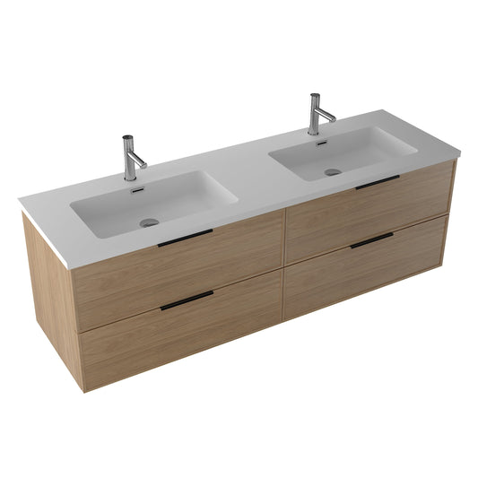 Essence 160 eik m/hvit matt dobbel servant