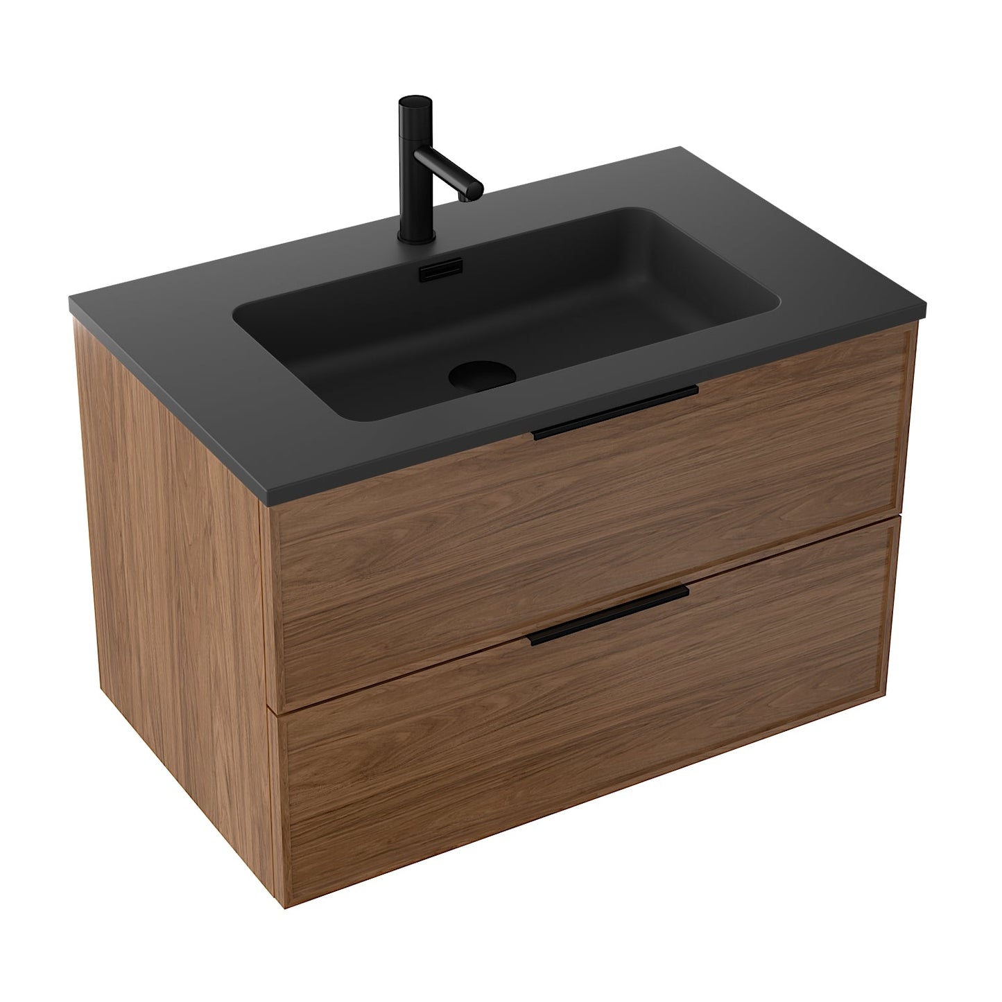 Essence 80 valnøtt m/sort matt servant