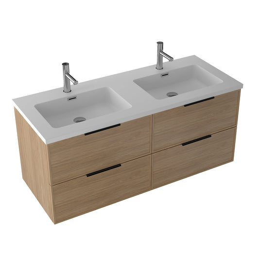 Essence 120 eik m/hvit matt dobbel servant