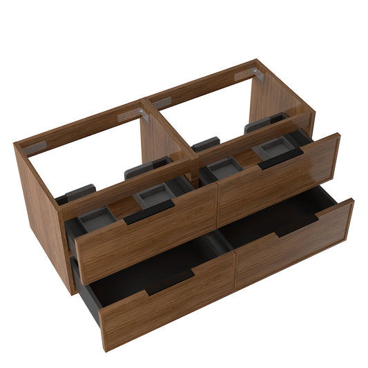 Essence 120 valnøtt UTEN/servant med dobbel utsparing