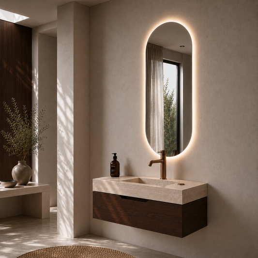 Venus dimbart lysspeil m/antidugg 50x100cm