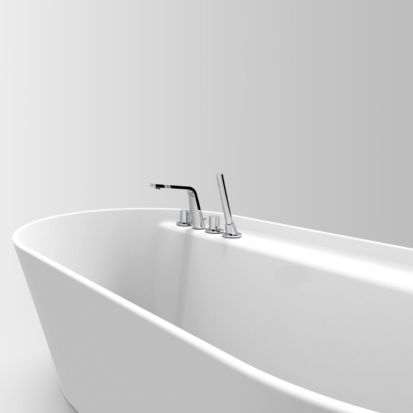 Accor 170 cm akryl badekar med kant, hvit matt