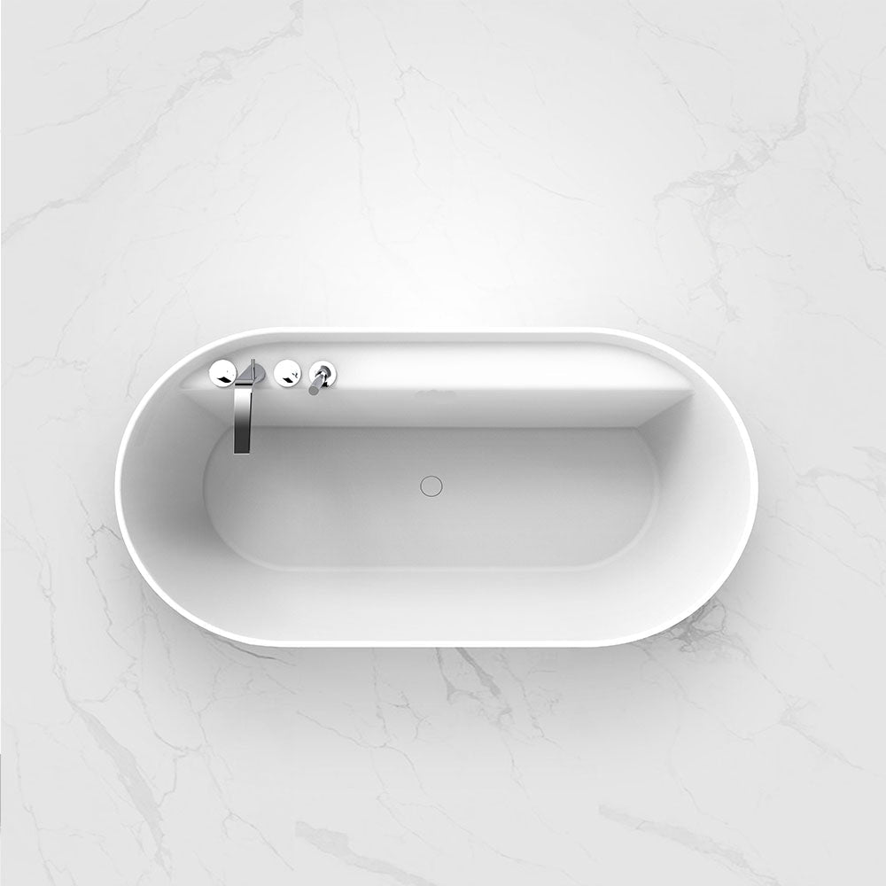 Accor 170 cm akryl badekar med kant, hvit matt
