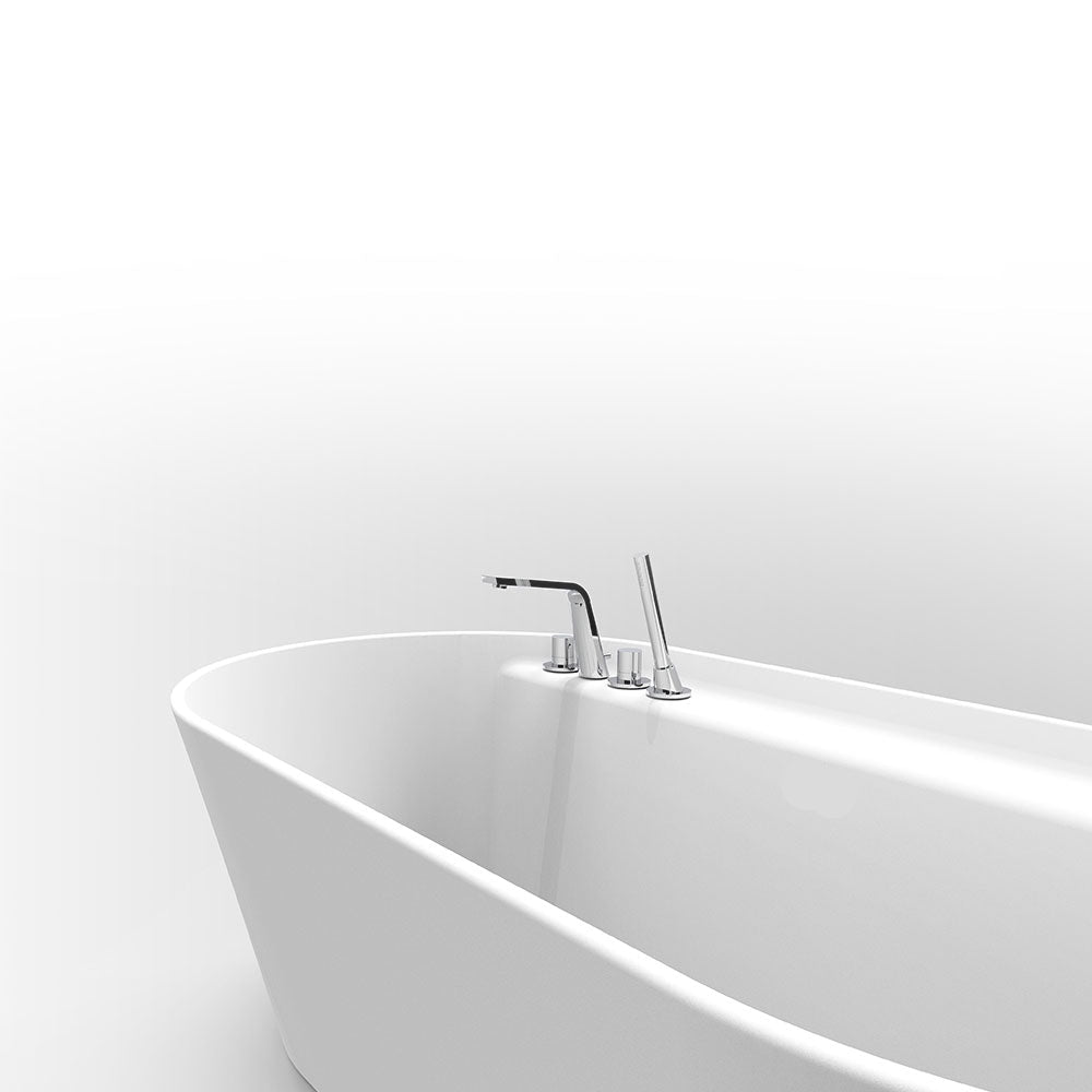 Accor 170 cm akryl badekar med kant, hvit matt