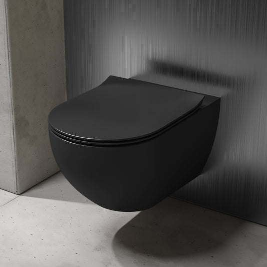 Centria pure vortex veggtoalett, sort matt