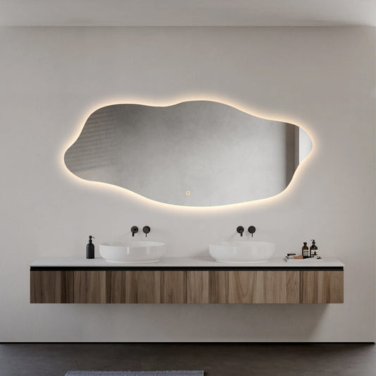 Venezia dimbart lysspeil m/antidugg 60x140cm