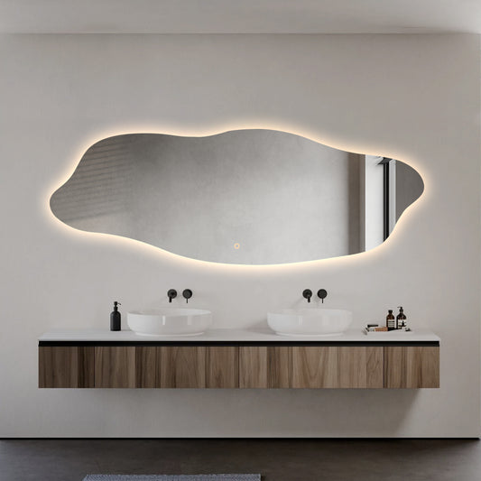 Venezia dimbart lysspeil m/antidugg 60x165 cm