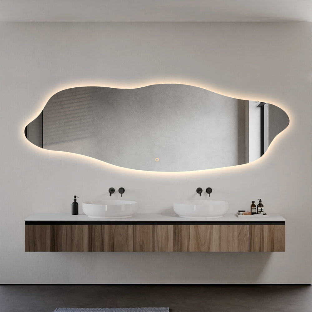 Venezia dimbart lysspeil m/antidugg 60x180 cm