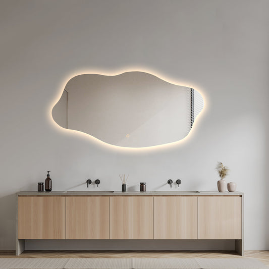 Venezia dimbart lysspeil m/antidugg 60x120cm