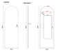 Bologna dimbart lysspeil m/antidugg 60x180 cm