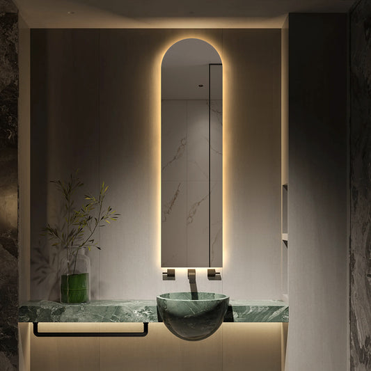 Bologna dimbart lysspeil m/antidugg 35x130 cm