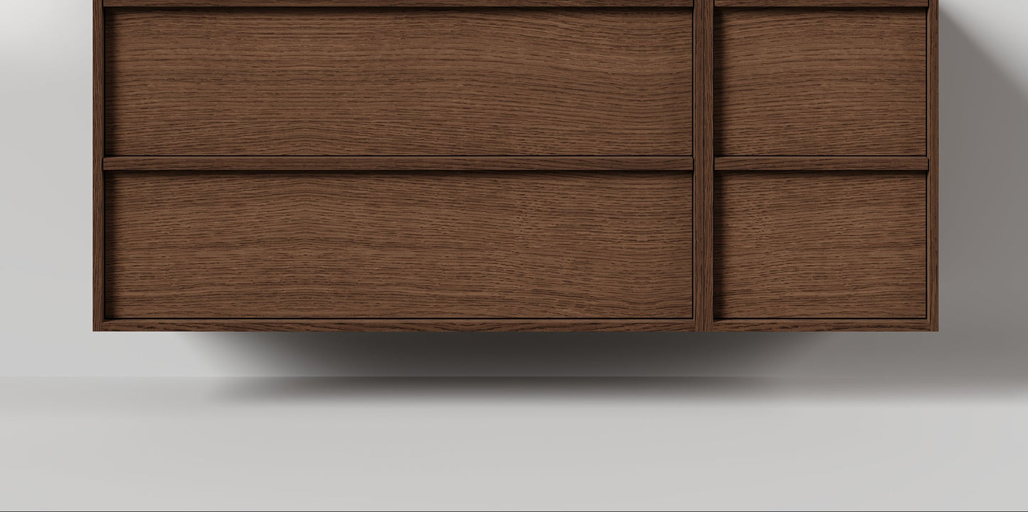 Nordic frame 150 mørk eik UTEN/servant (Utsparing venstre)