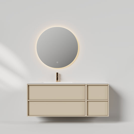 Nordic frame 150 lys grå m/enkel servant & speil