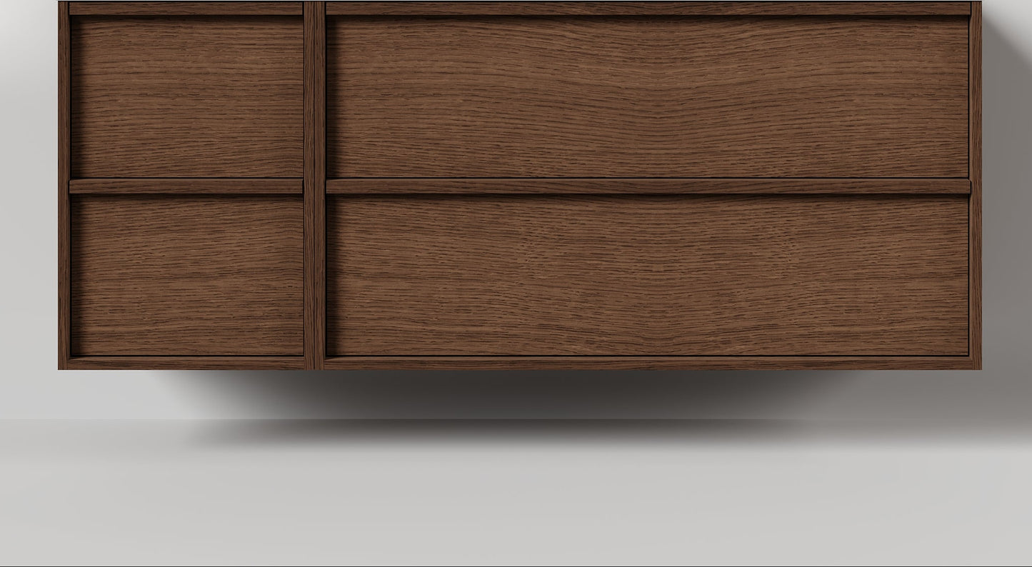 Nordic frame 150 mørk eik UTEN/servant (Utsparing høyre)