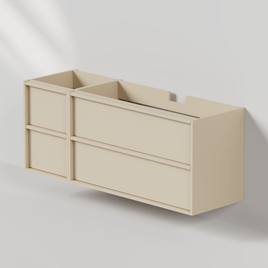 Nordic frame 150 lys grå UTEN/servant (Utsparing høyre)