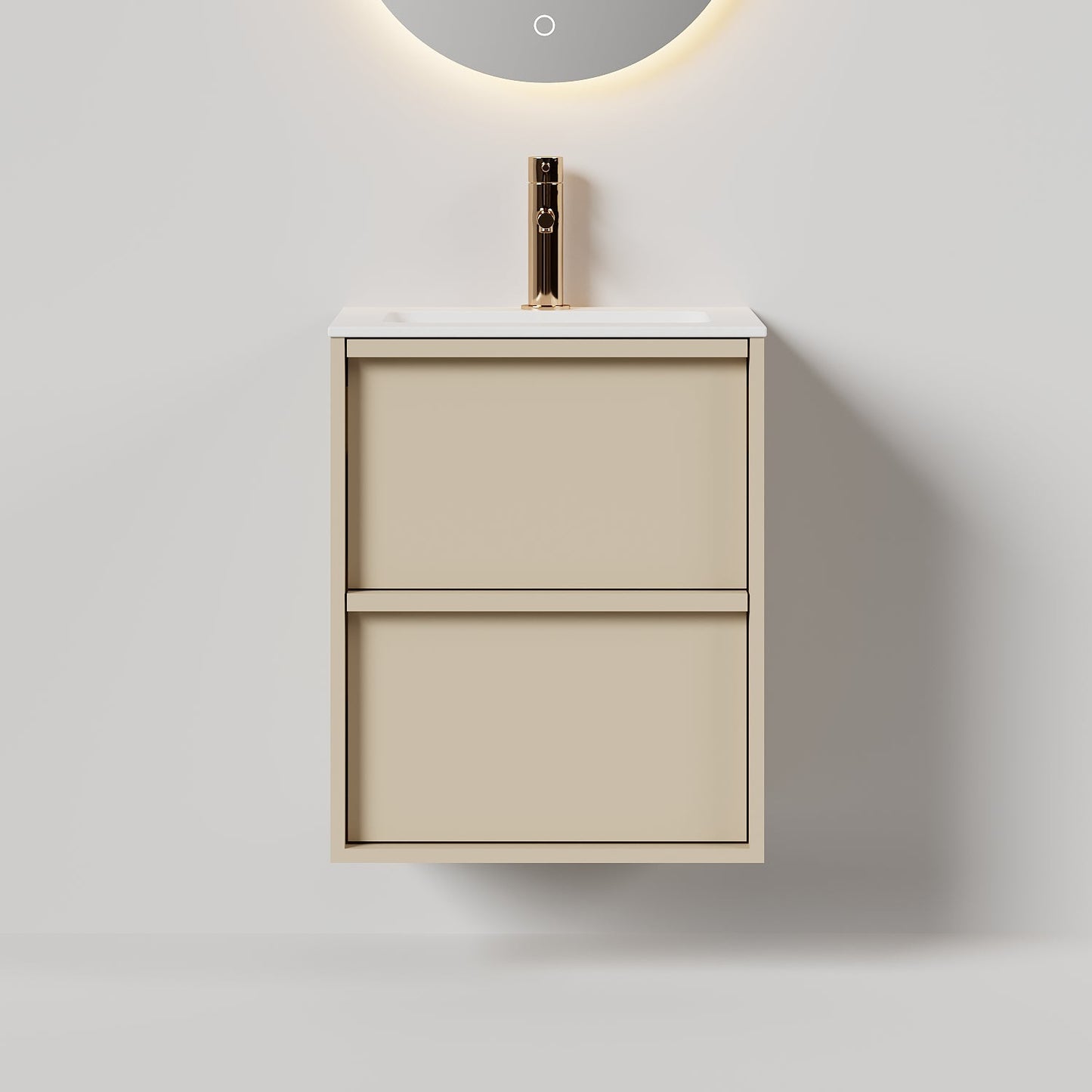 Nordic frame 50 lys grå m/hvit matt servant UTEN/speil