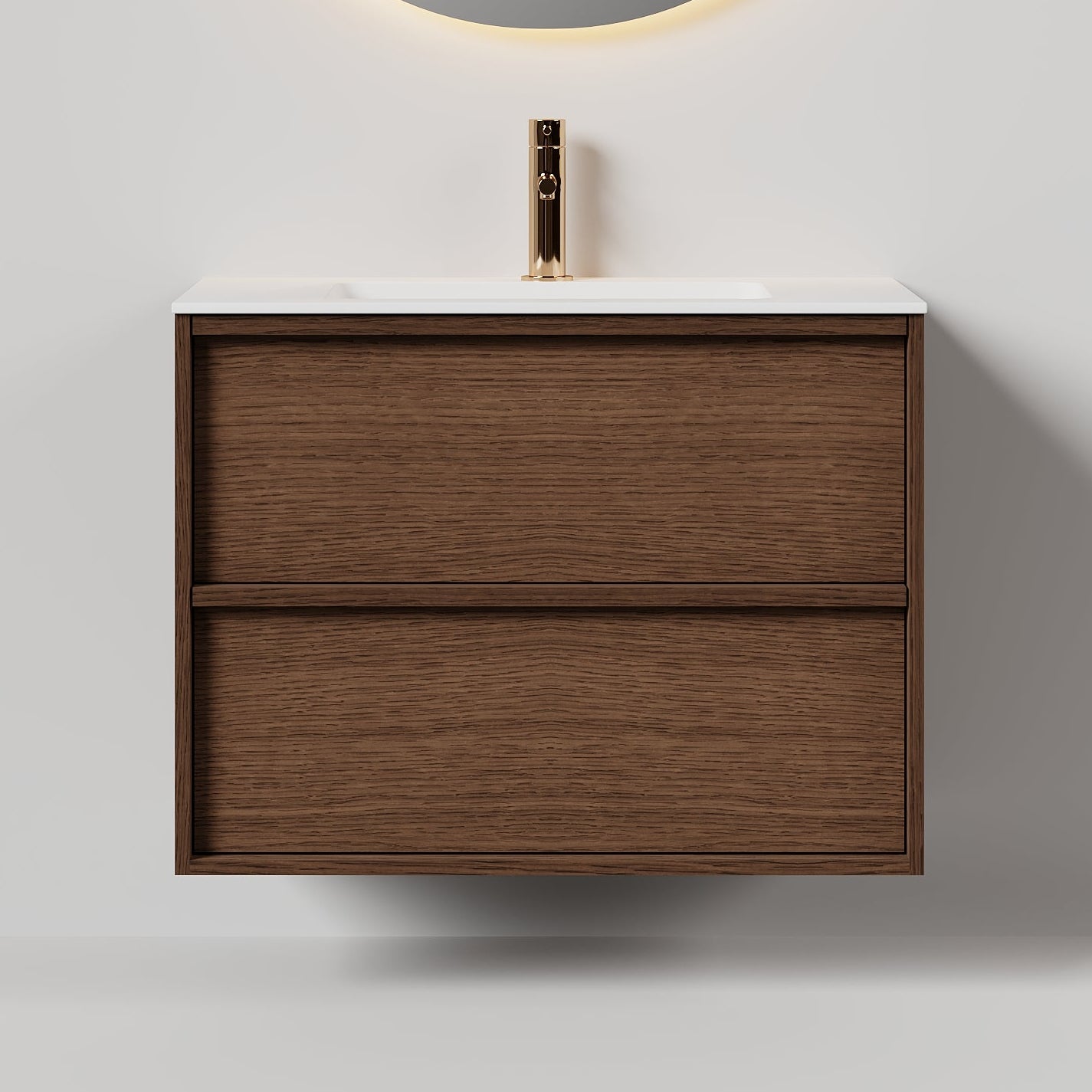 Nordic frame 80 mørk eik m/servant UTEN/speil