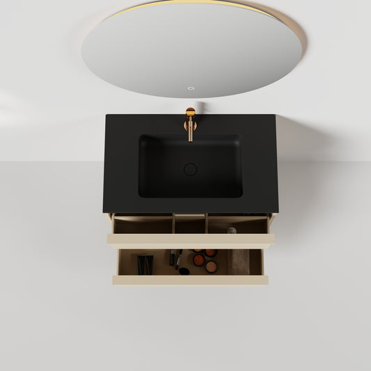 Nordic frame 80 lys grå m/sort matt servant & speil