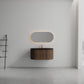 Nordic shape 100 valnøtt med sort matt servant og ledspeil