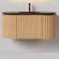 Nordic shape 100 eik med sort servant u/speil
