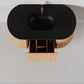 Nordic shape 100 eik med sort servant u/speil