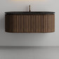 Nordic Shape 120 valnøtt med sort matt servant u/speil