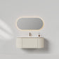 Nordic shape 120 beige med servant m/ledspeil