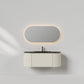 Nordic shape 120 beige m/sort matt servant og ledspeil