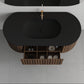 Nordic Shape 120 valnøtt med sort matt servant u/speil