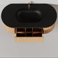 Nordic Shape 120 eik med sort matt servant u/speil