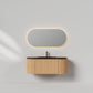Nordic shape 120 eik med sort matt servant og ledspeil