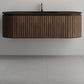 Nordic Shape 150 valnøtt med sort matt servant u/speil
