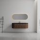 Nordic shape 150 valnøtt med sort matt servant og ledspeil