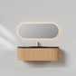 Nordic shape 150 eik med sort matt servant og ledspeil