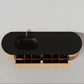 Nordic Shape 180 eik VENSTRE med sort matt servant u/speil