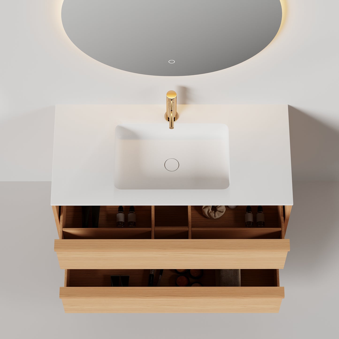 Nordic frame 100 eik m/servant & speil V2