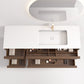 Nordic frame 150 valnøtt m/enkel servant & speil, høyre