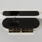 Nordic shape 180 beige m/sort matt servant og ledspeil