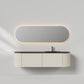 Nordic shape 180 beige m/sort matt servant