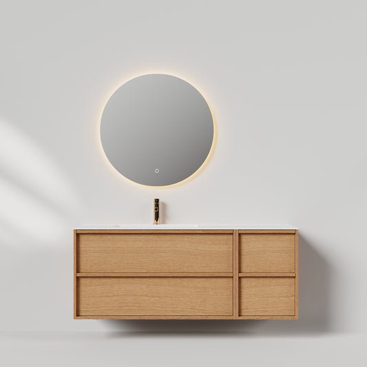 Nordic frame 150 naturlig eik m/enkel servant & speil