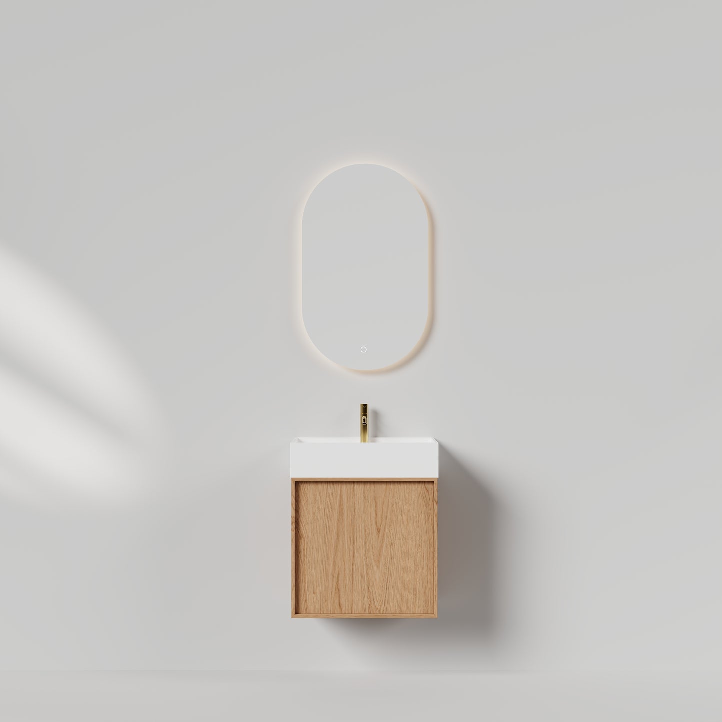 Nordic Frame Small 50 Europeisk Eik med servant og speil