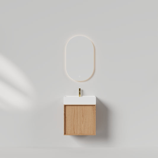 Nordic Frame Small 50 Europeisk Eik med servant og speil
