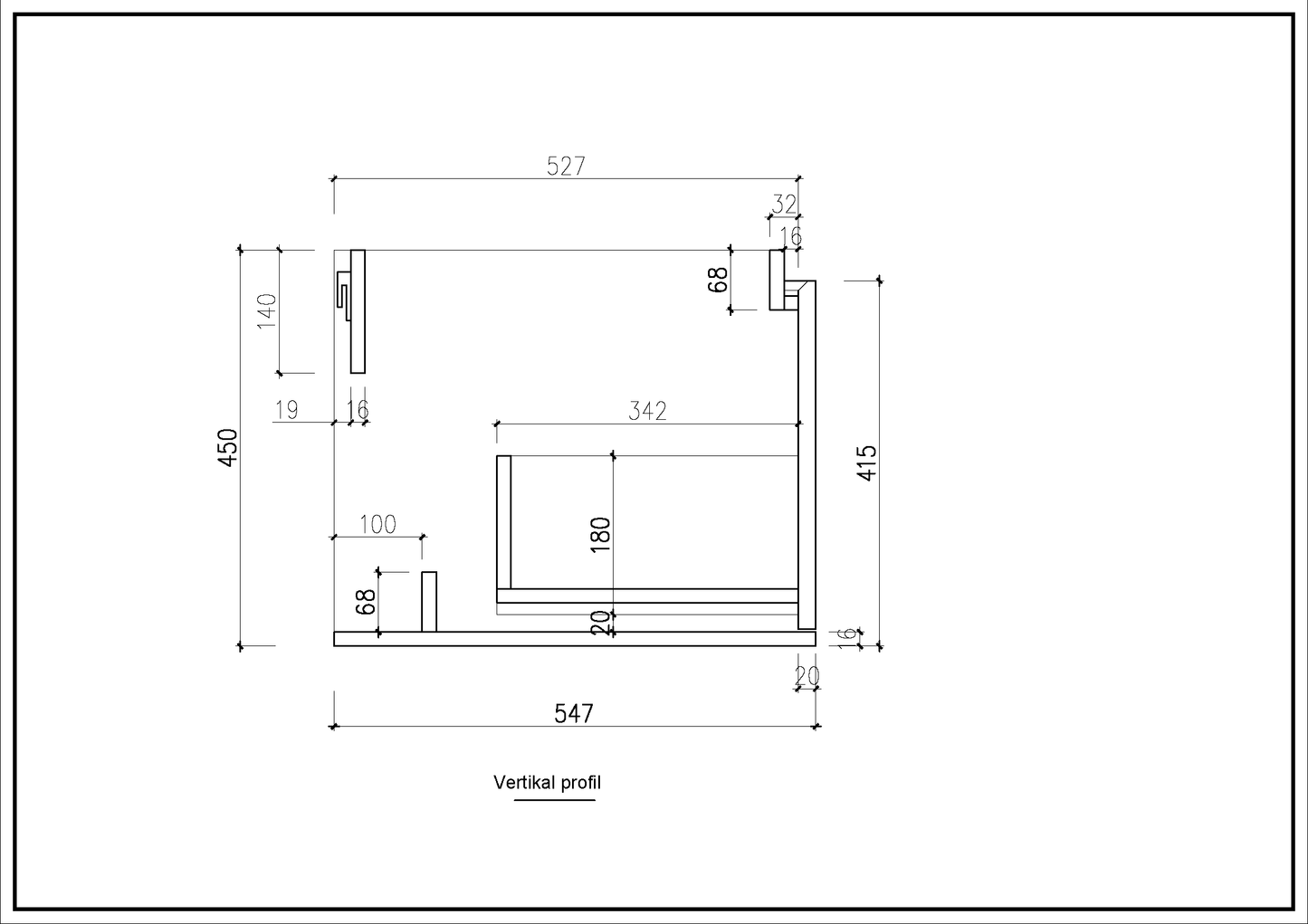 Nordic shape 150 cm m/benkeplate