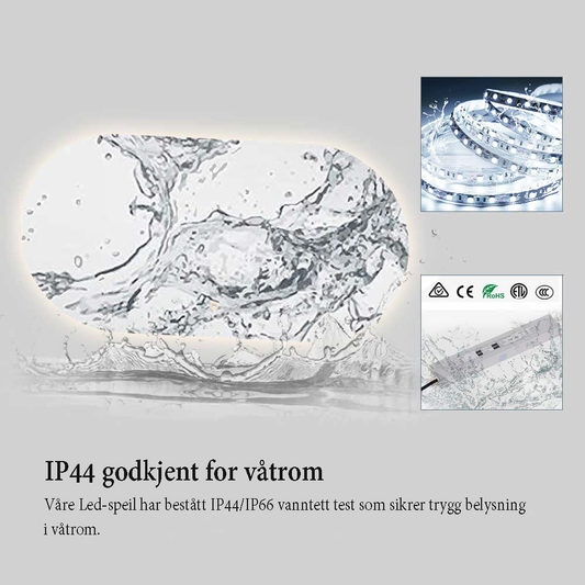 Nordic shape ledspeil 120 cm V1