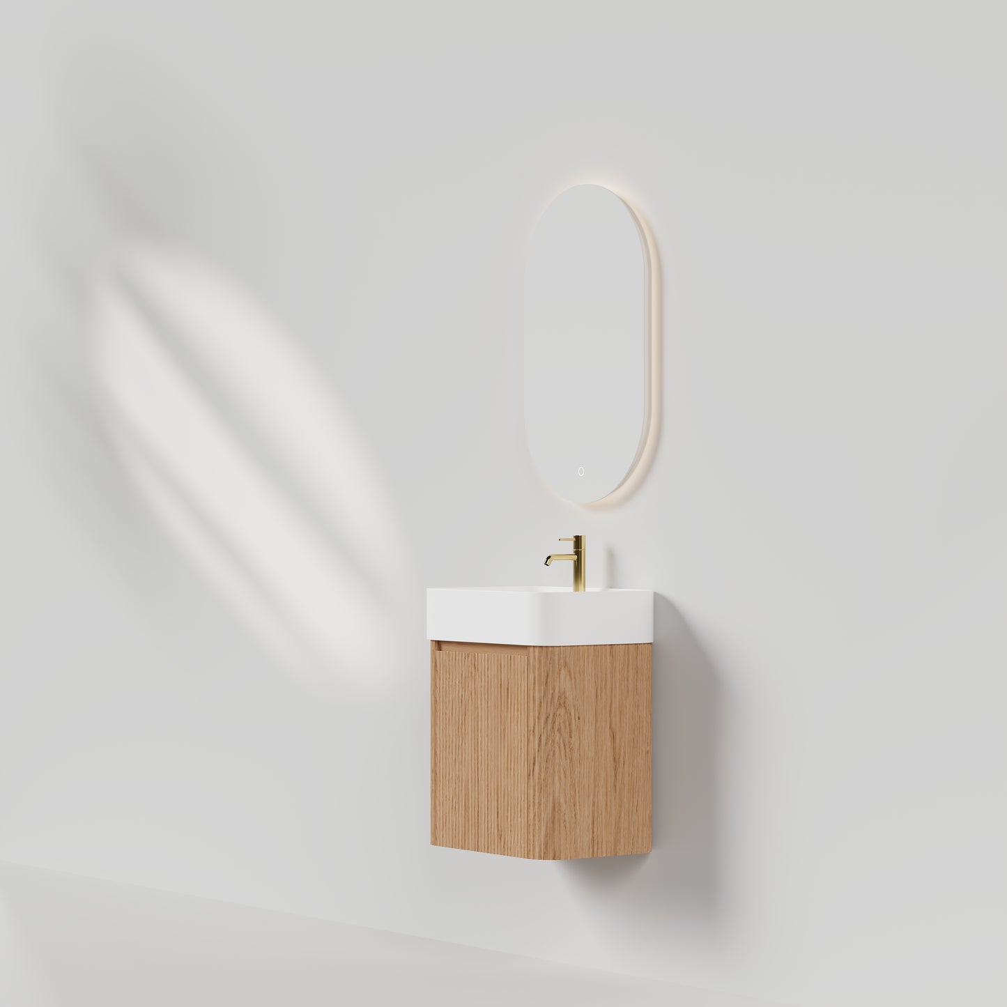 Nordic Shape Small 50 Europeisk Eik med servant og speil