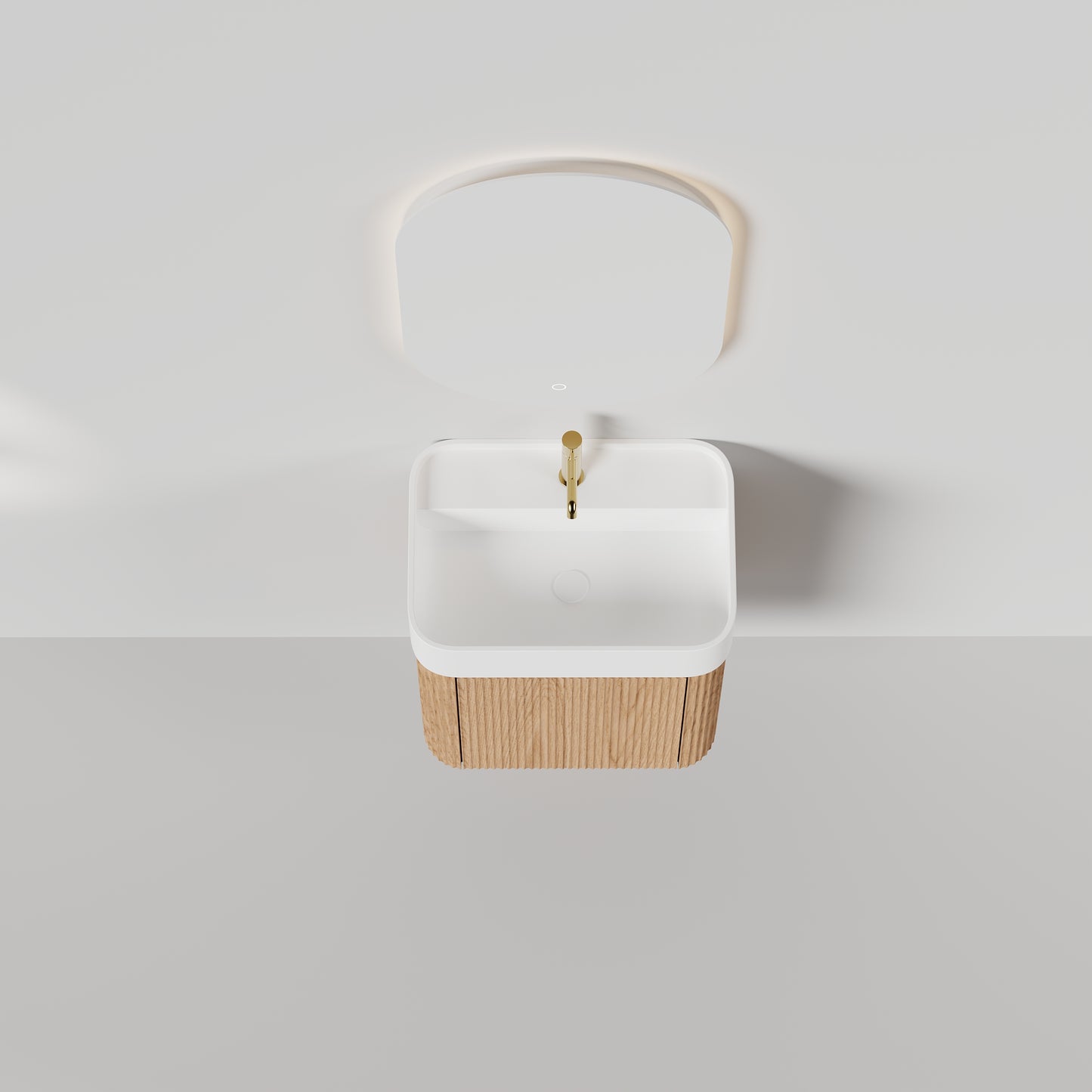 Nordic Shape Small 50 Europeisk Eik med servant og speil