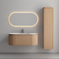 Nordic shape baderomsmøbel 120 cm med ledspeil og høyskap, eik V2