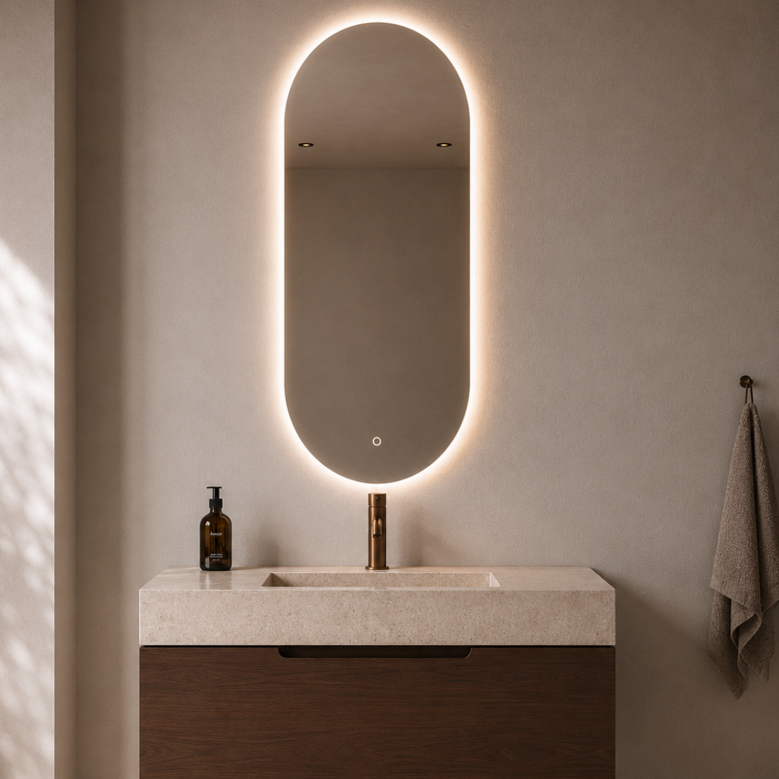 Venus dimbart lysspeil m/antidugg 50x100cm