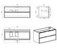 Essence 120 eik UTEN/servant med venstre utsparing